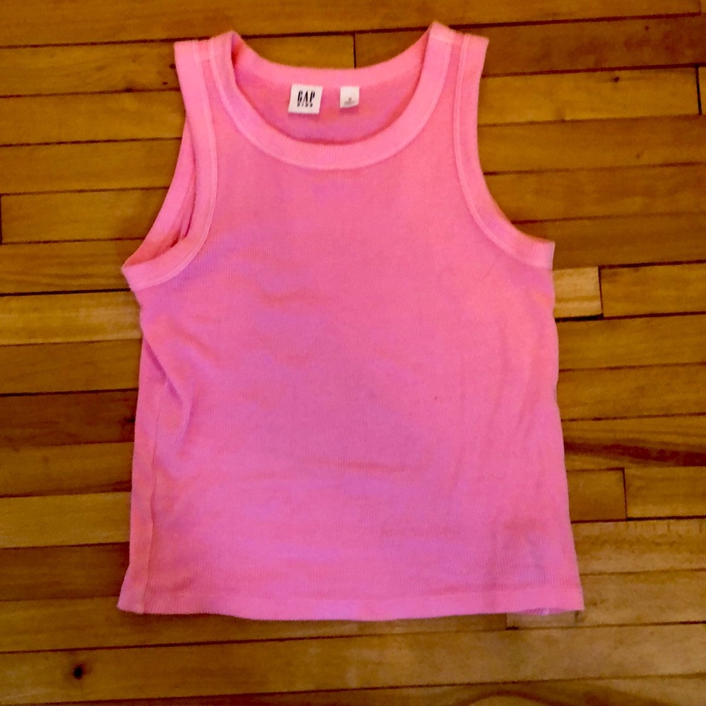 Pink ribbed tank top - Gap Kids size medium